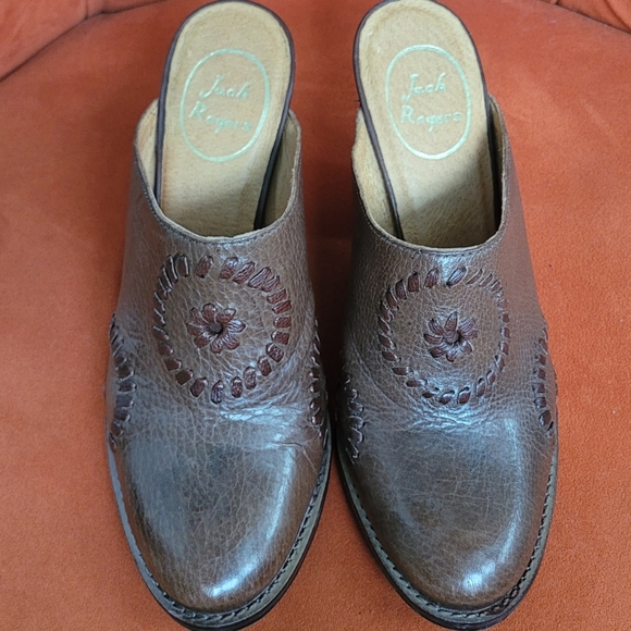 Jack Rogers Marley Leather Mule Slide Chestnut Brown Size 7.5 - Picture 5 of 10